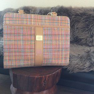 VINTAGE Liz Claiborne Multi-color Woven Tote Bag